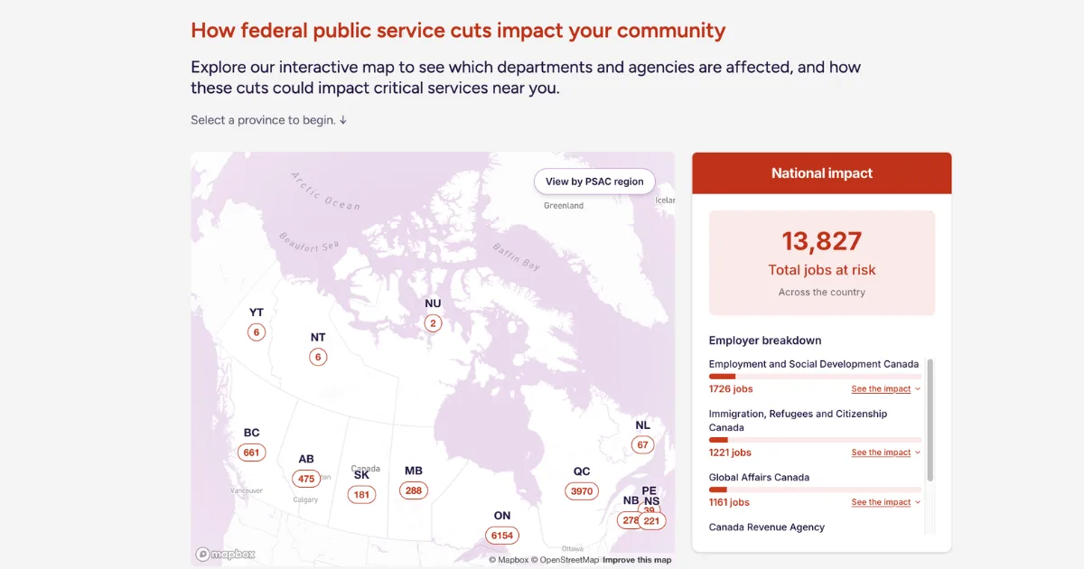 PSAC Interactive Map